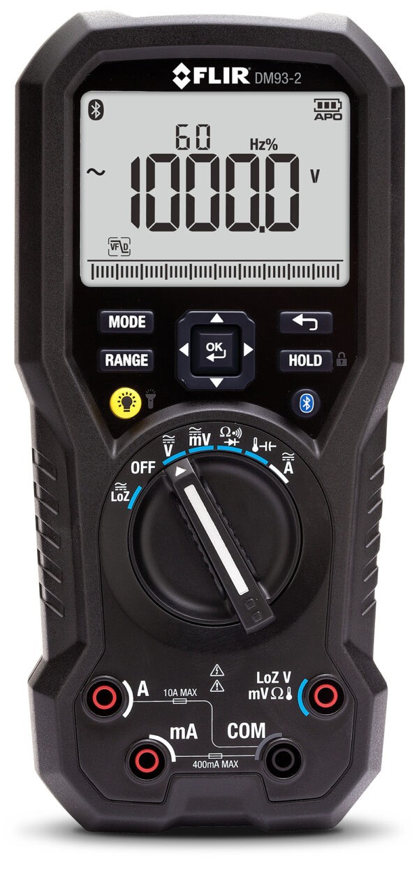 FLIR DM93-2 Digital-Multimeter FLIR DM93–2: Industrial Digital Multimeter with METERLiNK
